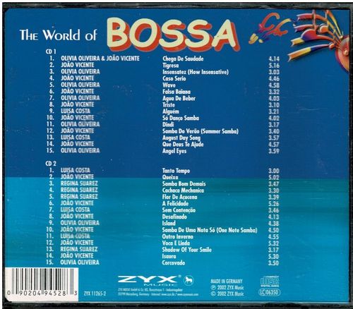 the world of Bossa - 2 cd bossanova kappaleita